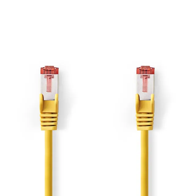 CAT6 Nätverkskabel | RJ45 hane | RJ45 hane | S/FTP | 10.0 m | Rund | LSZH | Gul | Label