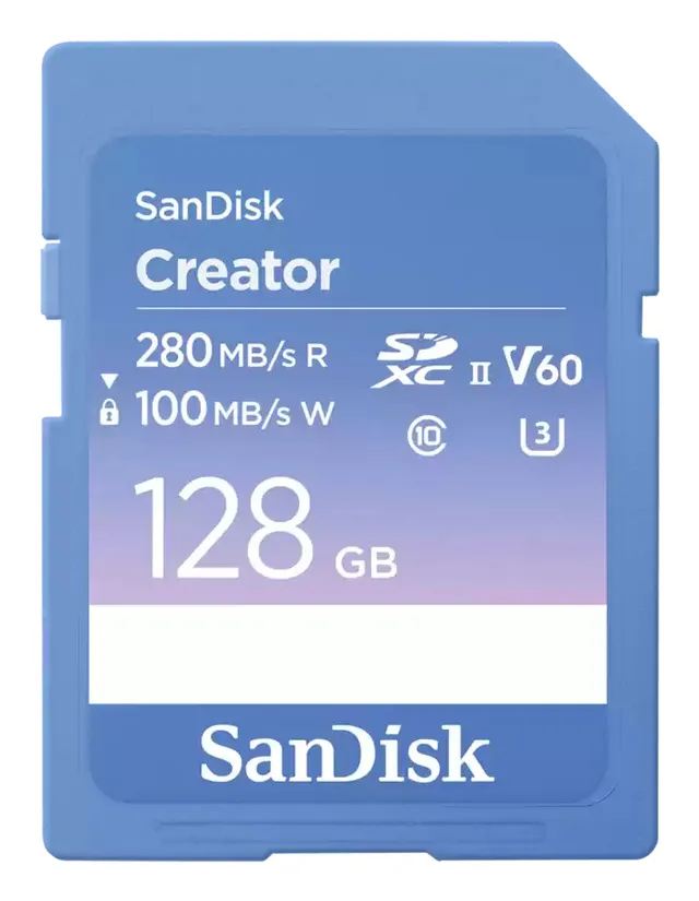 Creator - Flash-minneskort - 128 GB - Video Class V60 / UHS-II U3 / Class10 - SDXC UHS-II