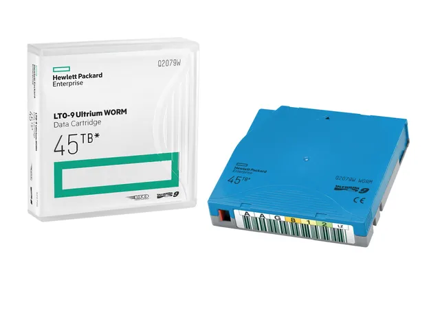 HPE - 20 x LTO Ultrium WORM 9 - 18 TB / 45 TB - skrivbara etiketter, streckkodsmärkt - ljusblå - för P/N: R7E99A, R7F00A, R7F01A, R7F02A