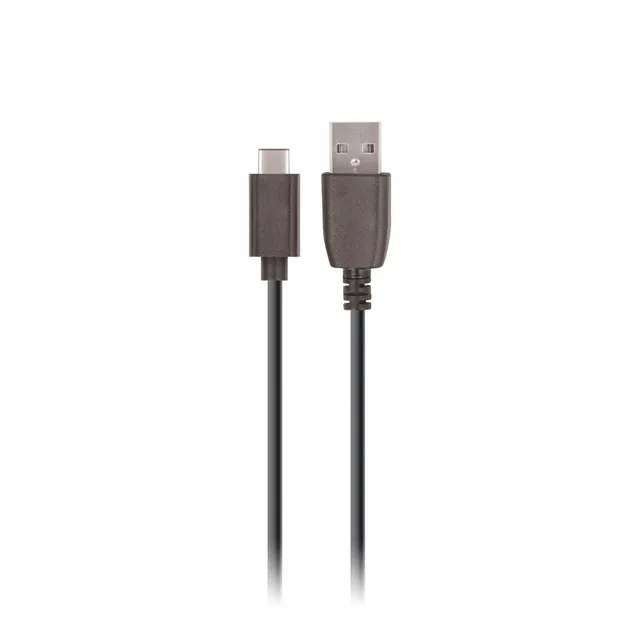 USB - USB-C Kabel (Fast Charge 2A), 1m, Svart