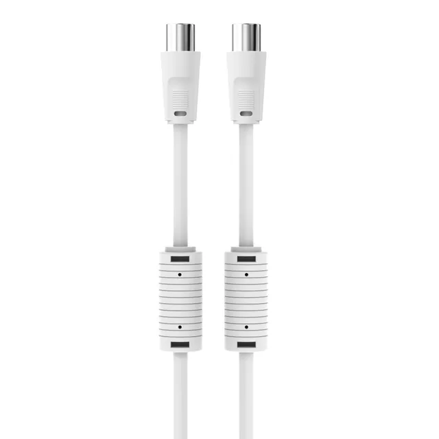 Sinox antennkabel YouSee Ready & Stofa godkänd. 1,5m. Vit, 1,5 m, Koaxial, Koaxial, Vit