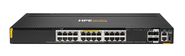 HPE Aruba Networking CX 6300L 24p Smart Rate 1G/2.5G/5G/10G Class6 PoE 2p 50G and 2p 25G L2 Switch - Switch - L3 - 24 x 1/2.5/5/10GBase-T (PoE++) + 2