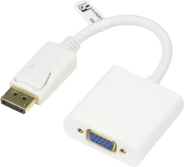 DisplayPort till VGA-adapter - 0,2m - Vit