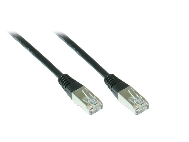 Patchkabel CAT 5e, SF/UTP, svart, 3 m kopparklädd aluminiumtråd (CCA)