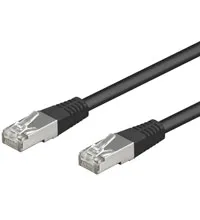 Patchkabel CAT 5e, F/UTP, svart, 10 m kopparklädd aluminiumtråd (CCA)