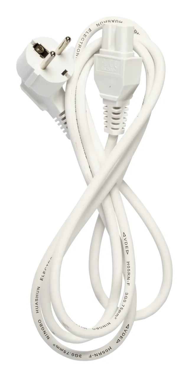 Quality C15 elkabel, 2m, Vit