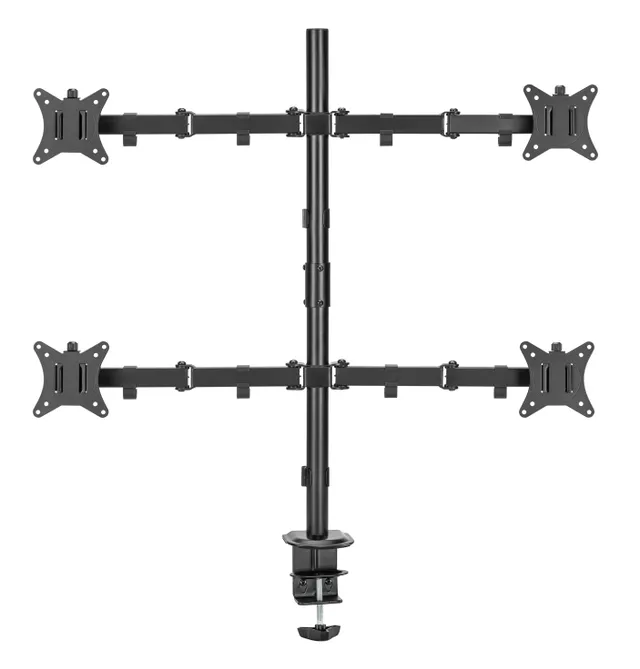 mounting kit - for flat panel - quad tilt swivel rotate 9 kg - black