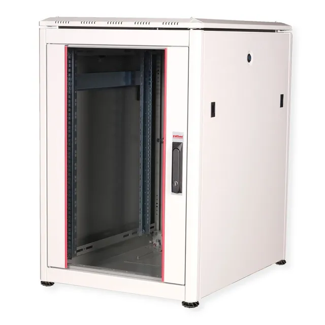 Pro - rack - with glass door 600 x 800 mm (WxD) - 16U