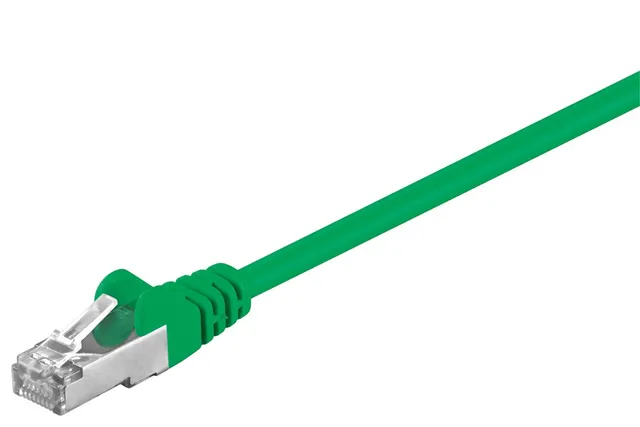 Patchkabel CAT 5e, F/UTP, grön, 5 m kopparklädd aluminiumtråd (CCA)
