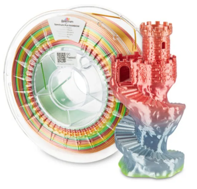 3D Filament / PLA SILK Rainbow / Fusion / ⌀ 1.75 mm / 1 kg