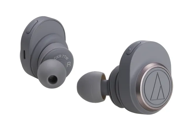 ATH CKR7TW - True wireless-hörlurar med mikrofon - inuti örat - Bluetooth - grå