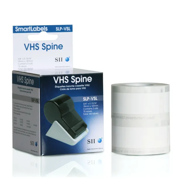 Seiko Instruments SLP-VSL - Vit - 19 x 147 mm 150 etikett (er) (2 rulle/rullar x 75) etiketter för videoband - för Smart Label Printer 420, 430