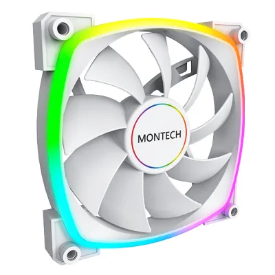 AX140 PWM WH - Chassi fläkt - 140mm - Vit med RGB LED - 28 dBA