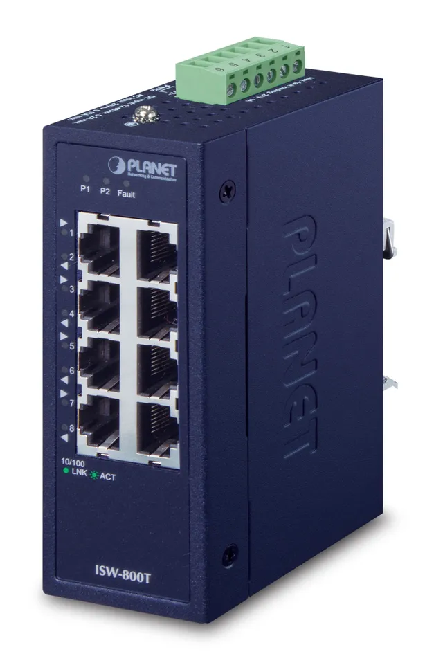 ISW-800T - Switch - ohanterad - 8 x 10/100