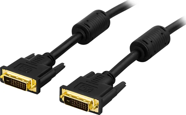 DVI monitorkabel DVI-D Dual Link ha-ha Svart 2 m