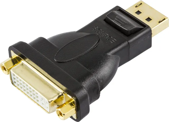 DisplayPort hane till DVI-D hona - Single Link - Svart