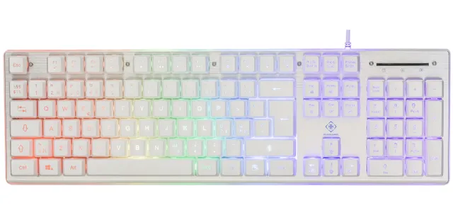 GAMING Full Size - Gaming Tangentbord - Nordisk - Vit