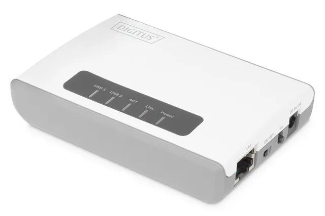 DN-13024 2 Port USB 2.0 Wireless Multi-Functional Network Server 300 Mbps