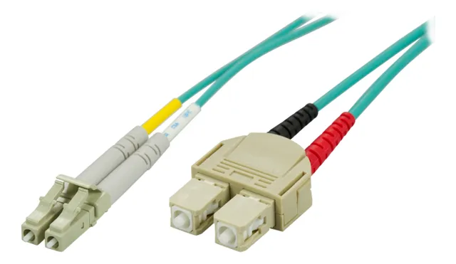 OM3 fiberkabel LC - SC, duplex, multimode, 50/125, 7m (LCSC-67)