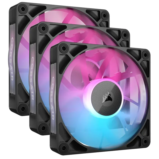 iCUE LINK RX120 RGB Svart 3-pack