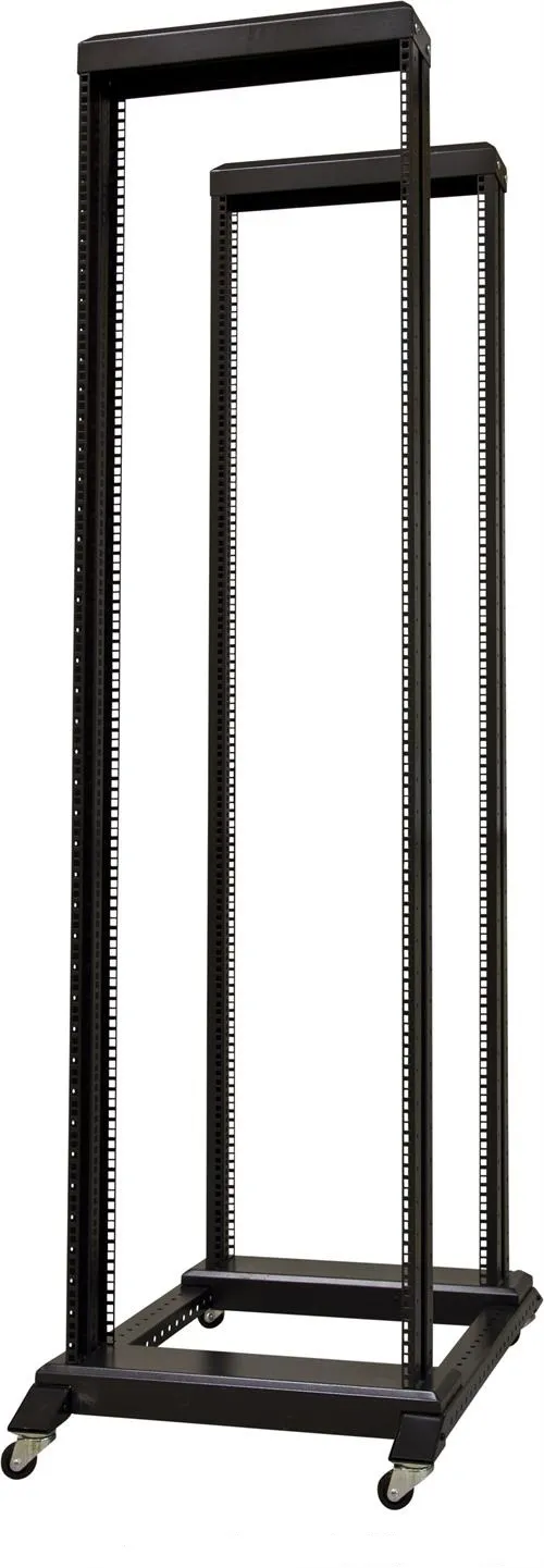 TOTEN, 19" golvrack på hjul, 37U, 600x800mm, omonterat - Svart
