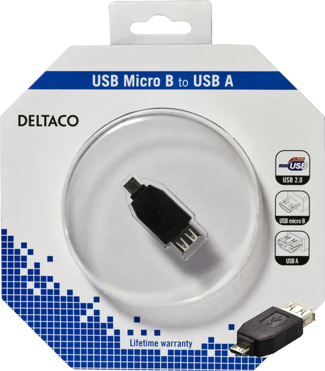 USB-adapter Typ A ho - Typ Micro B ha