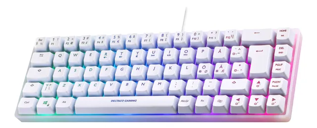 GAMING DK240 Mini RGB Membrane Keyboard - Gaming Tangentbord - Vit
