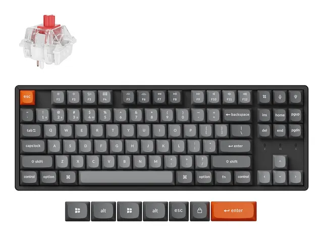 K8 MAX Wireless Tri-Mode Hot Swap QMK/VIA Keychron Super Red