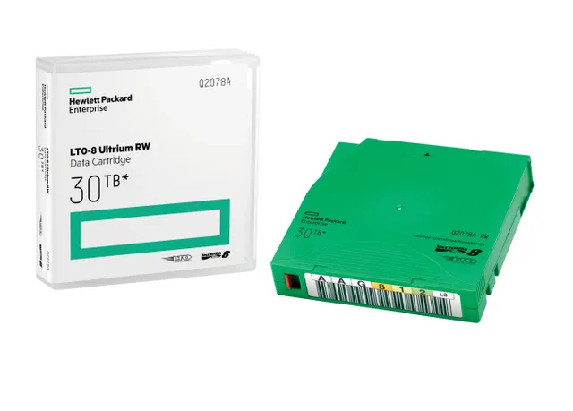HPE RW Data Cartridge - LTO Ultrium 8 - 12 TB / 30 TB - grön - för StoreEver LTO-8 Ultrium 30750, LTO-8 Ultrium 30750 TAA