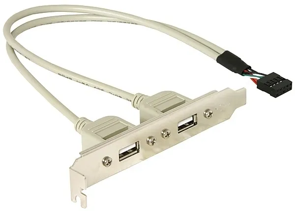 - USB-panel - 10-stifts USB-överdel (hane)