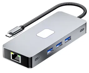1 till 10 USB-C dockningsstation 2xHDMI 4K60Hz 3xUSB3.0, 1xUSB-C, 1xRJ45 GigaLan, 1xPD100W, 1xSD & 1xMicroSD