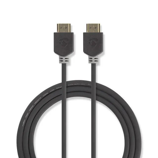 High Speed HDMI ™ kabel med Ethernet | HDMI™ Kontakt | HDMI™ Kontakt | 4K@60Hz | ARC | 18 Gbps | 10.0 m | Rund | PVC | Antracit | Låda