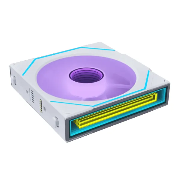 UNI FAN SL-INFINITY Wireless Reverse - Chassi fläkt - 140mm - Vit med RGB LED - 28 dBA