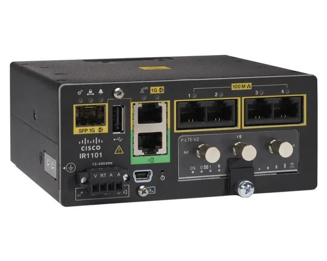 Industrial Integrated Services Router 1101 - Router 4-ports-switch - 1GbE - WAN-portar: 2 - återanvänd