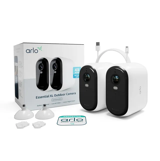 Essential HD XL utomhussäkerhetskamera (2-pack)
