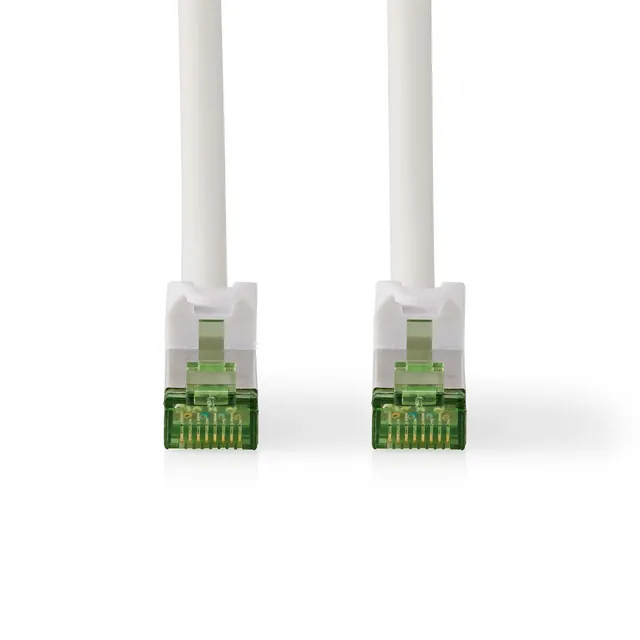 CAT7 nätverkskabel | S/FTP | RJ45 hane | RJ45 hane | 5.00 m | Snagless | Rund | LSZH | Vit | Låda