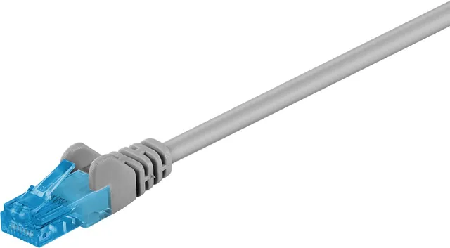Patchkabel CAT 6A, U/UTP, grå kopparledare (CU), halogenfri kabelhölje (LSZH), 0.25 m