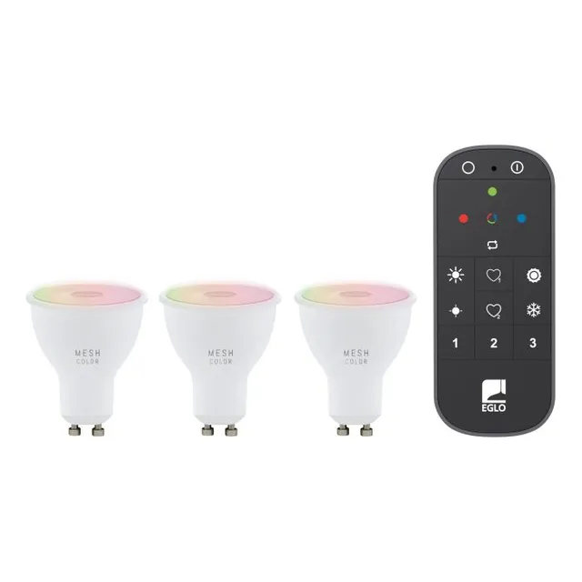 GU10 LED-Z RGBTW 4.9W 345lm 3 pcs. w/remote