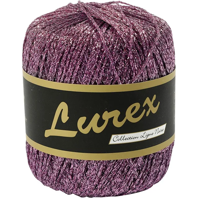 Lurex Glitter Yarn Purple 160m