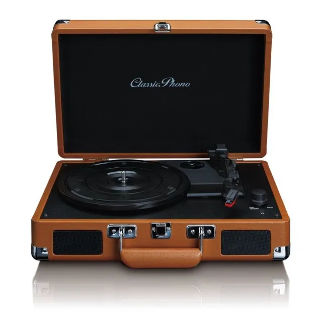 PHONO TT-10BN - Suitcase Record Player with speakers - Brown - Skivspelare Brown