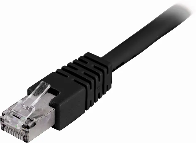 FTP Cat.6 patchkabel 0.5m, svart