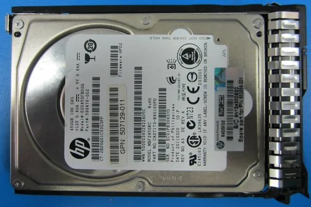 Enterprise 2,5" 450 GB Hotswap SAS-2 10Krpm SmartDrive