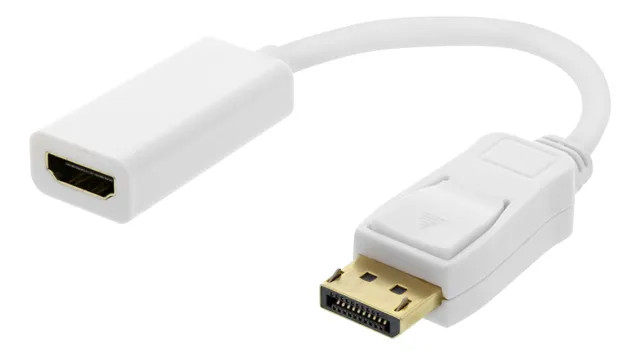 DisplayPort till HDMI adapter - 4K 60Hz - 0,2m - Vit
