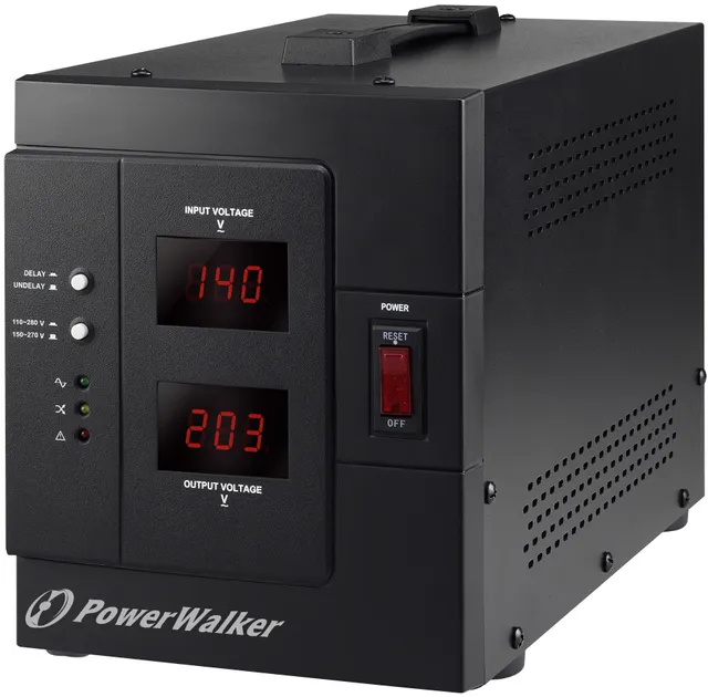 BlueWalker PowerWalker AVR 3000/SIV spänningsregulator 3000 VA 2400 W, svart