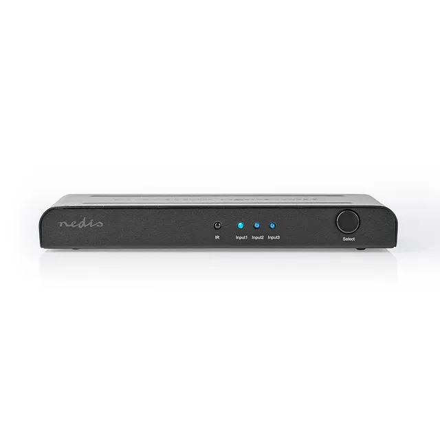 HDMI ™ Switch | 3-Port port(s) | 3x HDMI™ Input | 1x HDMI™ Output | 4K@60Hz | 18 Gbps | Fjärrstyrd | Metall | Antracit