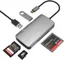 1 till 5 USB-C adapter SD/TF och CF kortläsare med 2xUSB3.0 upp till 5Gbps UHS-I