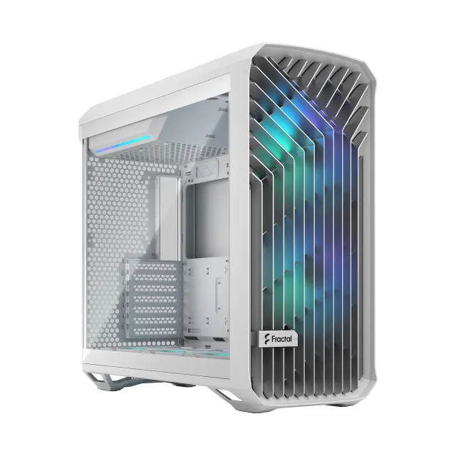 Torrent RGB - White TG Clear Tint - Chassi - Miditower - Vit