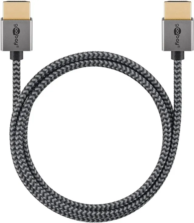 HDMI 2.0 sleeved - 2m - Grå