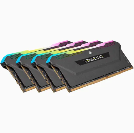Vengeance RGB PRO SL DDR4-3200 - 64GB - CL16 - Quad Channel (4 pcs) - Intel XMP - Svart med RGB