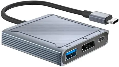 1 till 3 Dockningstation Usbc to 1xDP 8K60Hz 1xUSBC 100W PD och 1xUSB-A 5Gbps